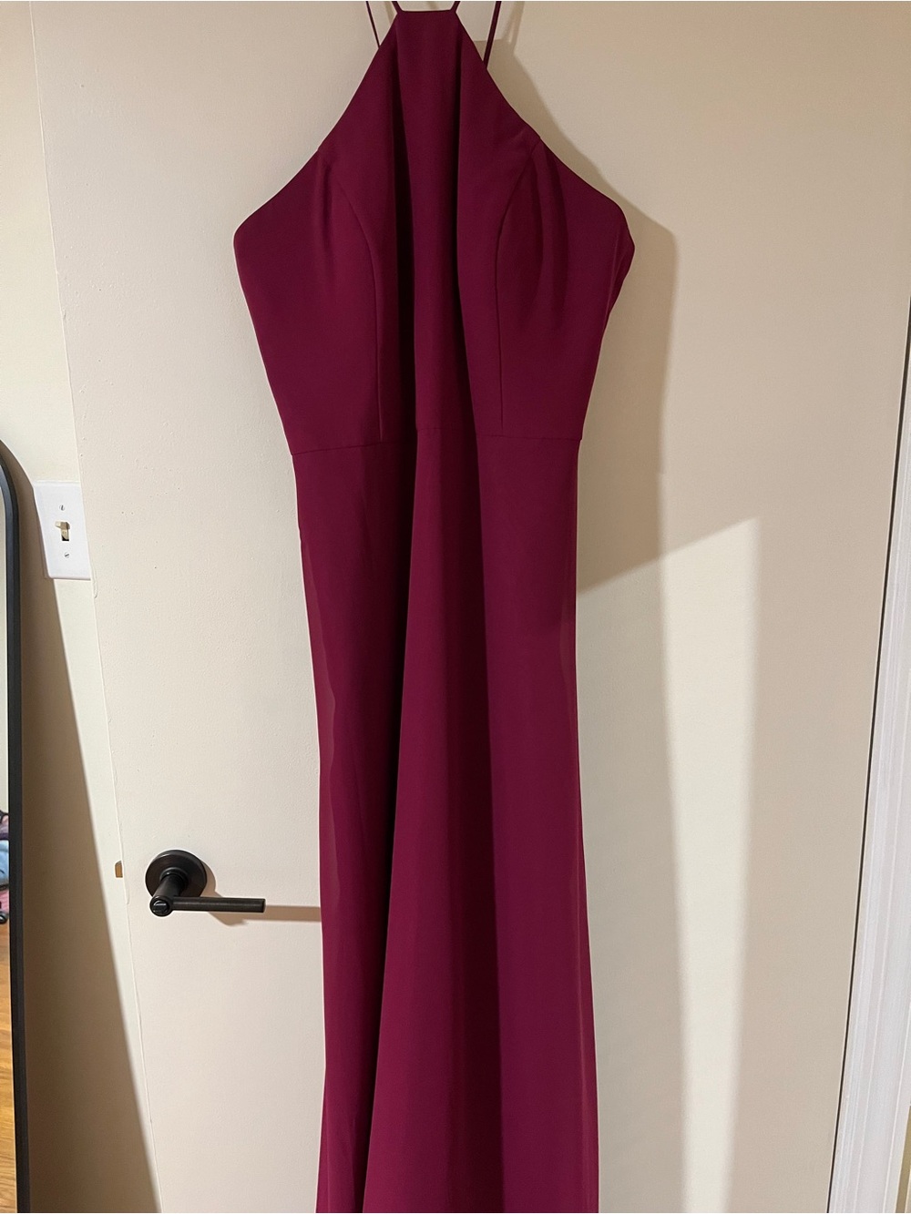 Halter-Neck Maxi Dress in Wine
